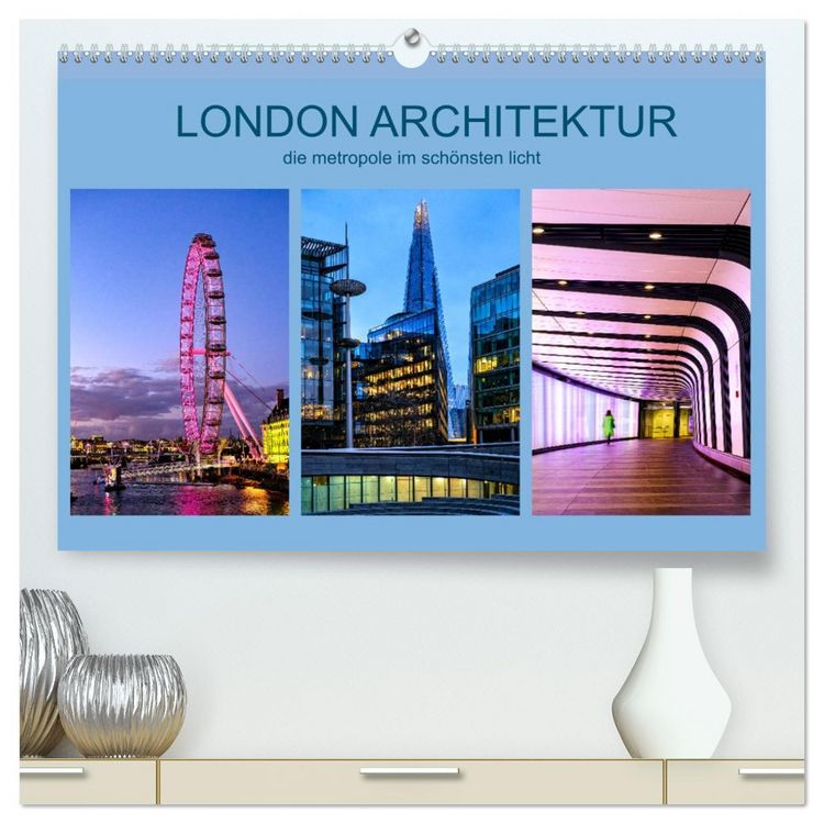 Produktbild: London Architektur (hochwertiger Premium Wandkalender 2026 DIN A2 quer), Kunstdruck in Hochglanz