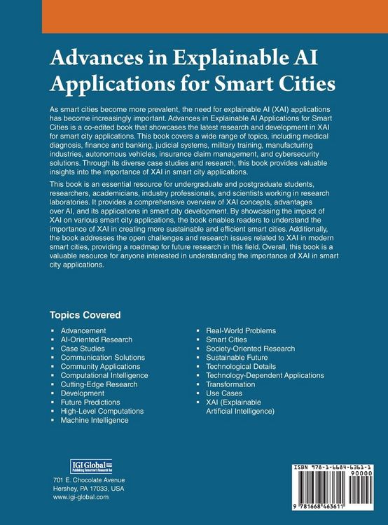 Produktbild: Advances in Explainable AI Applications for Smart Cities