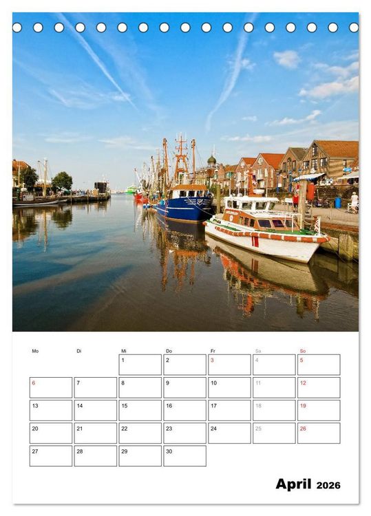 Produktbild: Neuharlingersiel Hafenromantik / Planer (Tischkalender 2026 DIN A5 hoch), CALVENDO Monatskalender
