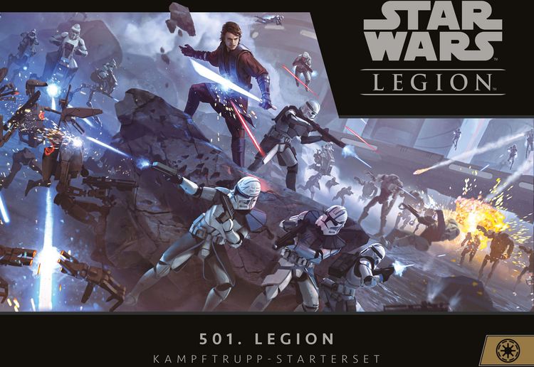 Atomic Mass Games – Star Wars Légion – Commandant Clone Cody – Boîte De 3 Figurines + Cartes – Jeu De Miniatures – Version Espagnole