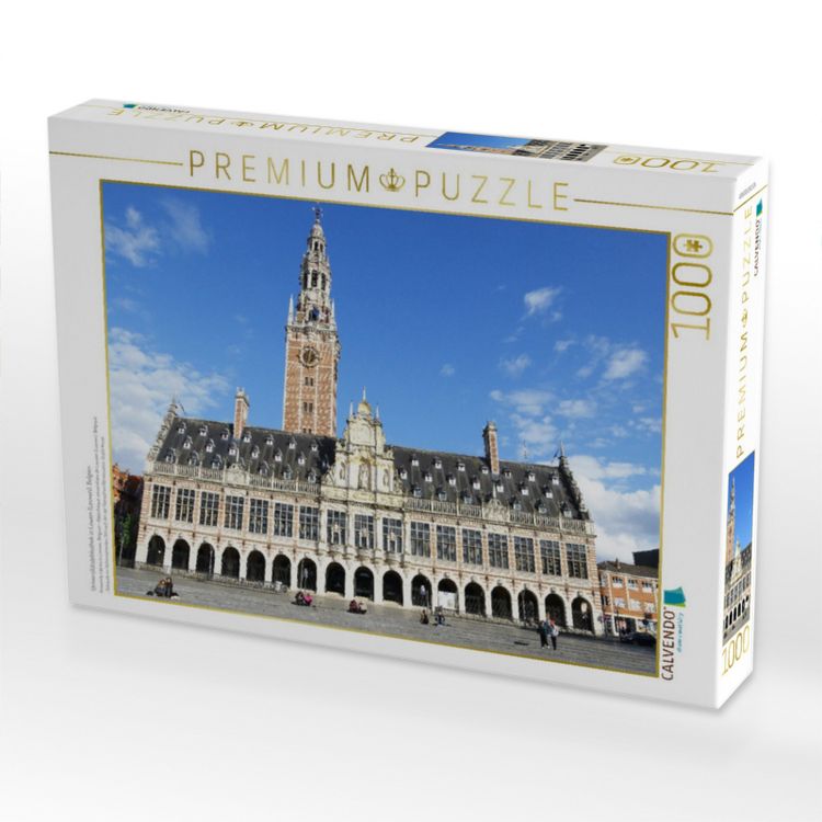 Produktbild: CALVENDO Puzzle Universit&auml;tsbibliothek in L&ouml;wen (Leuven), Belgien | 1000 Teile Lege-Gr&ouml;&szlig;e 64x48cm Foto-Puzzle f&uuml;r gl&uuml;ckliche Stunden