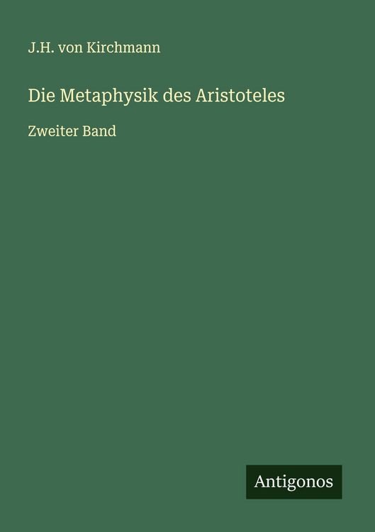 Produktbild: Die Metaphysik des Aristoteles