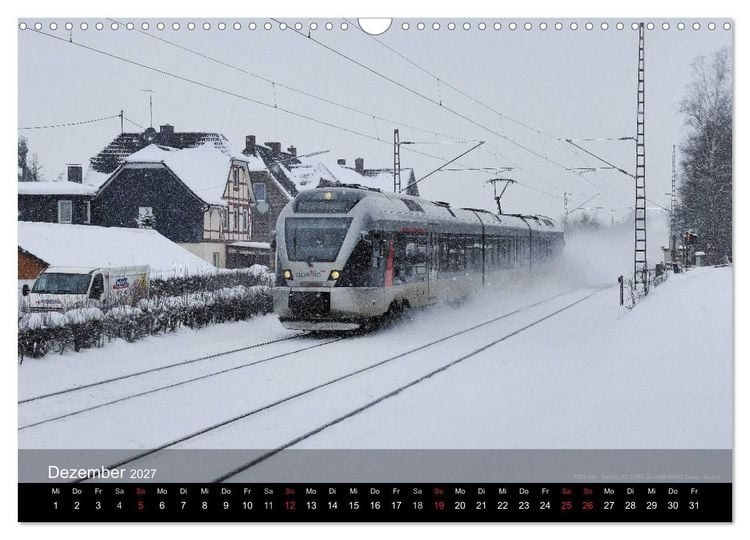 Produktbild: Eisenbahn in Mitteldeutschland (Wandkalender 2027 DIN A3 quer), CALVENDO Monatskalender