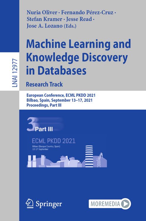 Produktbild: Machine Learning and Knowledge Discovery in Databases. Research Track