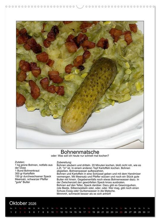 Produktbild: Omas Familienkochkalender (Wandkalender 2026 DIN A2 hoch), CALVENDO Monatskalender