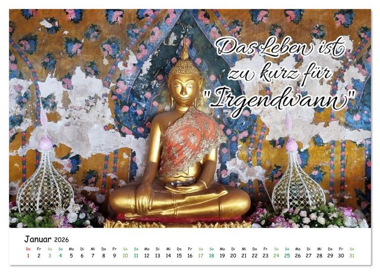 Produktbild: Fernwehabenteurer Asien - 12 Motivierende Gedanken von unterwegs (Wandkalender 2026 DIN A3 quer), CALVENDO Monatskalender