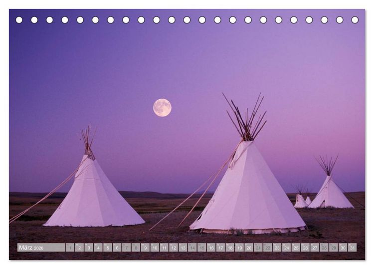 Produktbild: Magisches Indianerland (Tischkalender 2026 DIN A5 quer), CALVENDO Monatskalender