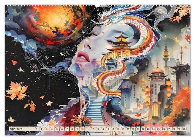 Produktbild: Spiegelst&auml;dte der Seele - Urbanes Labyrinth der Wahrnehmung (hochwertiger Premium Wandkalender 2027 DIN A2 quer), Kunstdruck in Hochglanz