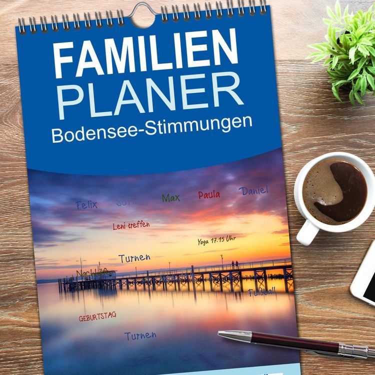 Produktbild: Familienplaner 2026 - Bodensee-Stimmungen mit 5 Spalten (Wandkalender, 21 x 45 cm) CALVENDO