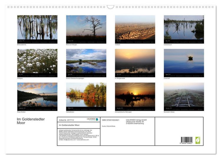 Produktbild: Im Goldenstedter Moor (Wandkalender 2026 DIN A2 quer), CALVENDO Monatskalender