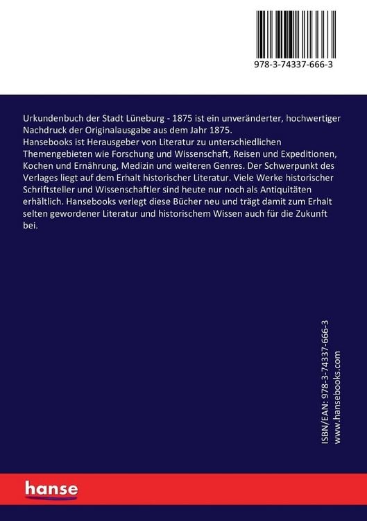 Produktbild: Urkundenbuch der Stadt L&uuml;neburg