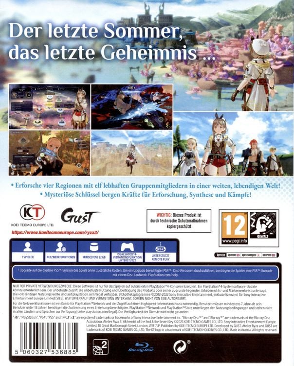 Produktbild: Atelier Ryza 3 - Alchemist of the End & The Secret Key