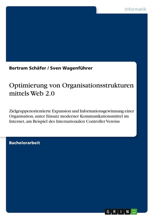 Produktbild: Optimierung von Organisationsstrukturen mittels Web 2.0