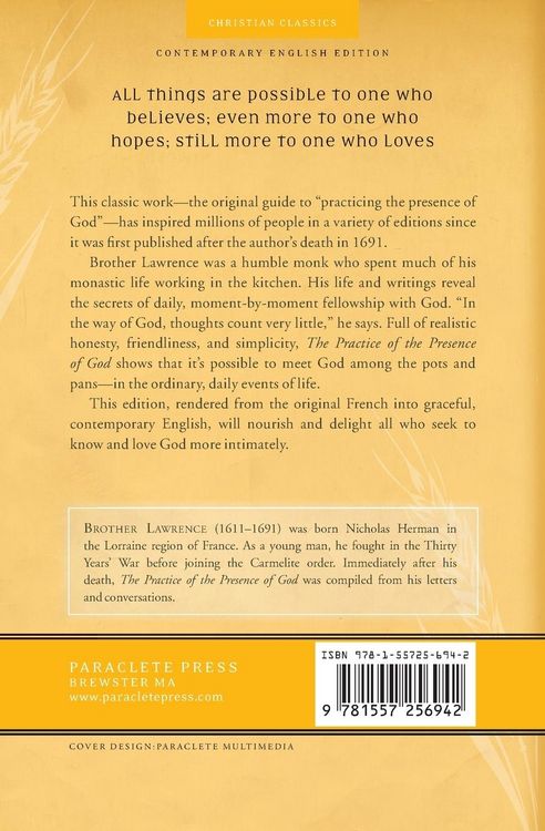 Produktbild: Practice of the Presence of God