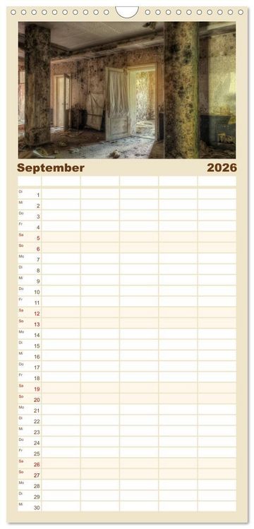 Produktbild: Familienplaner 2026 - Verlassene Orte im Harz mit 5 Spalten (Wandkalender, 21 x 45 cm) CALVENDO