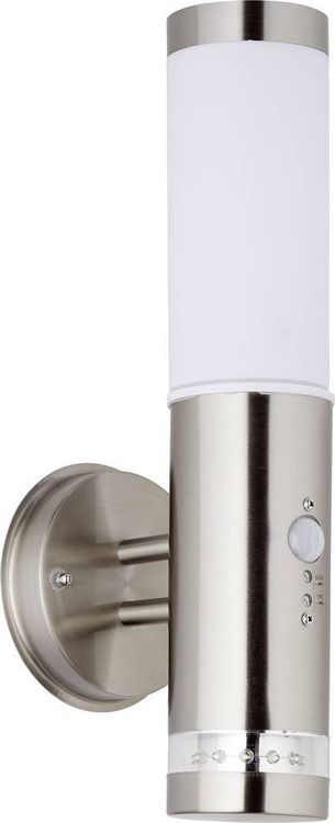 Produktbild: Brilliant Bole G96131/82 Au&szlig;enwandleuchte mit Bewegungsmelder Halogen E27 60W Edelstahl