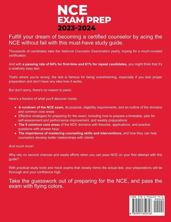 Produktbild: NCE Exam Prep 2023-2024