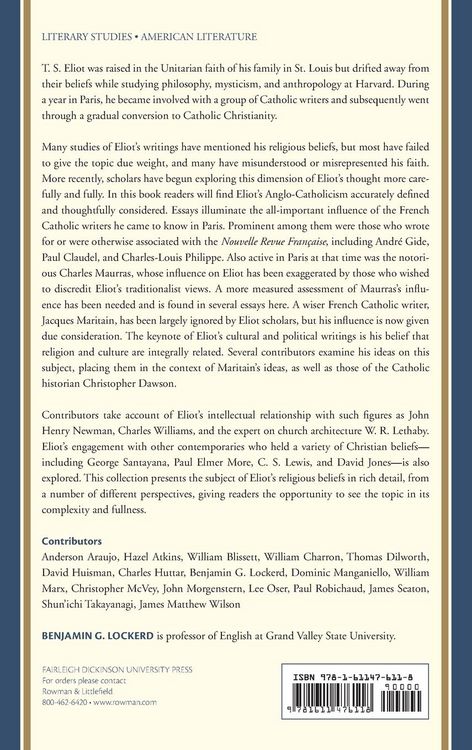 Produktbild: T. S. Eliot and Christian Tradition
