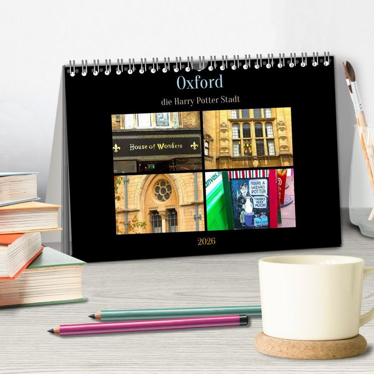 Produktbild: Oxford - die Harry Potter Stadt (Tischkalender 2026 DIN A5 quer), CALVENDO Monatskalender