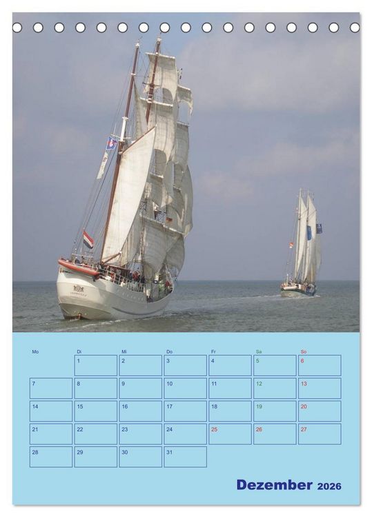 Produktbild: Seefahrer Romantik 2026 (Tischkalender 2026 DIN A5 hoch), CALVENDO Monatskalender