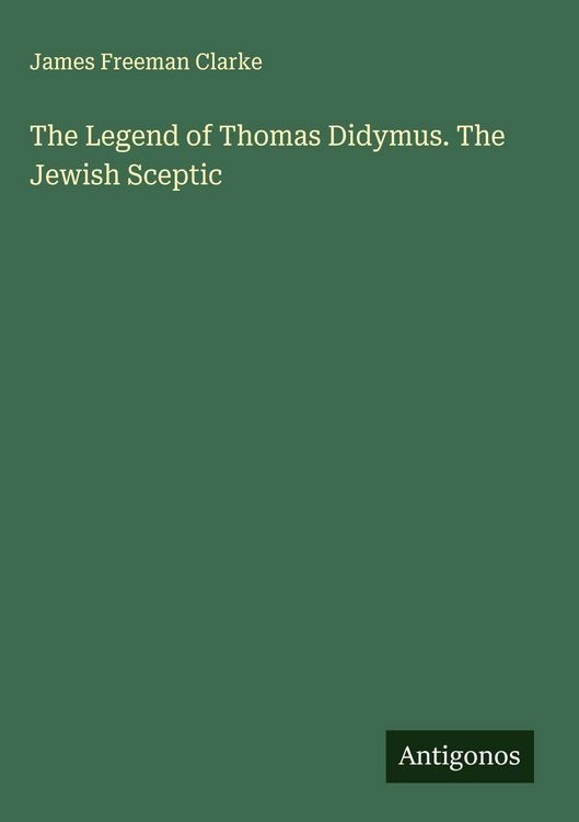 Produktbild: The Legend of Thomas Didymus. The Jewish Sceptic