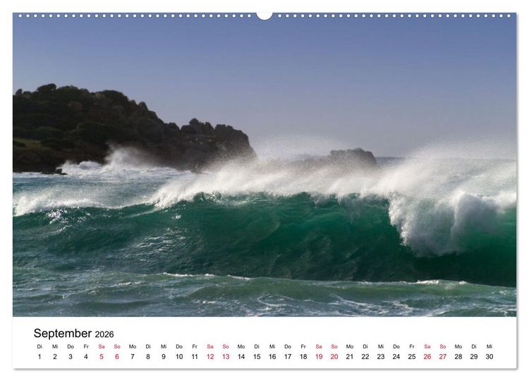 Produktbild: Naturschauspiel Wellen (hochwertiger Premium Wandkalender 2026 DIN A2 quer), Kunstdruck in Hochglanz