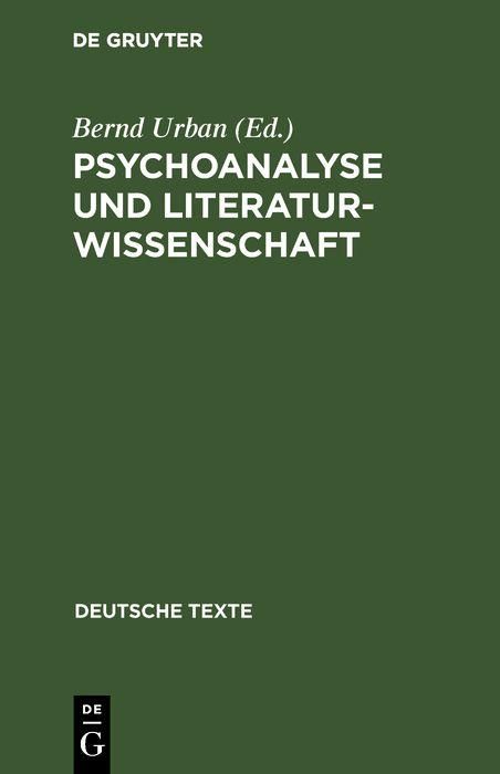 Produktbild: Psychoanalyse und Literaturwissenschaft