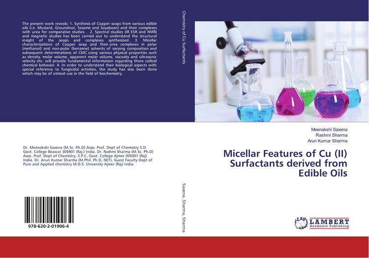 Produktbild: Micellar Features of Cu (II) Surfactants derived from Edible Oils