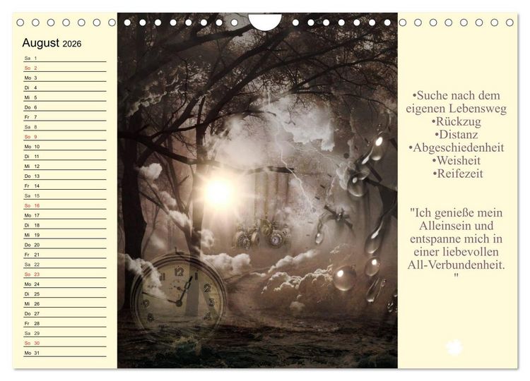 Produktbild: Tarot. Spirituell durch das Jahr (Wandkalender 2026 DIN A4 quer), CALVENDO Monatskalender