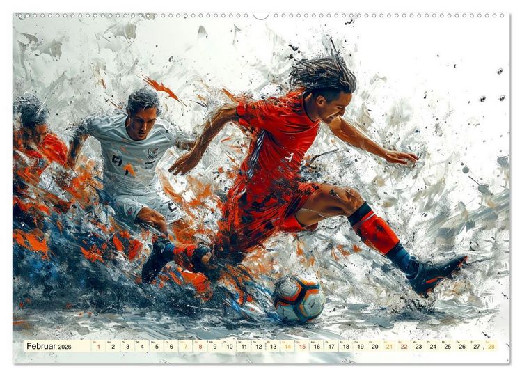 Produktbild: Fu&szlig;ball - alles geben (Wandkalender 2026 DIN A2 quer), CALVENDO Monatskalender