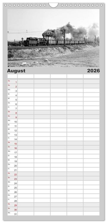 Produktbild: Familienplaner 2026 - Dampfloks in der DDR mit 5 Spalten (Wandkalender, 21 x 45 cm) CALVENDO