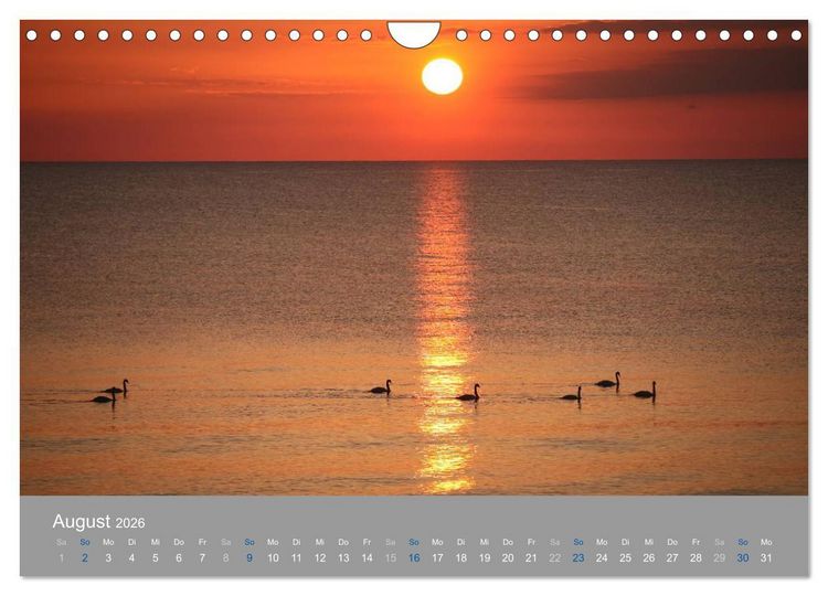 Produktbild: PLANET USEDOM Sonnenaufg&auml;nge (Wandkalender 2026 DIN A4 quer), CALVENDO Monatskalender