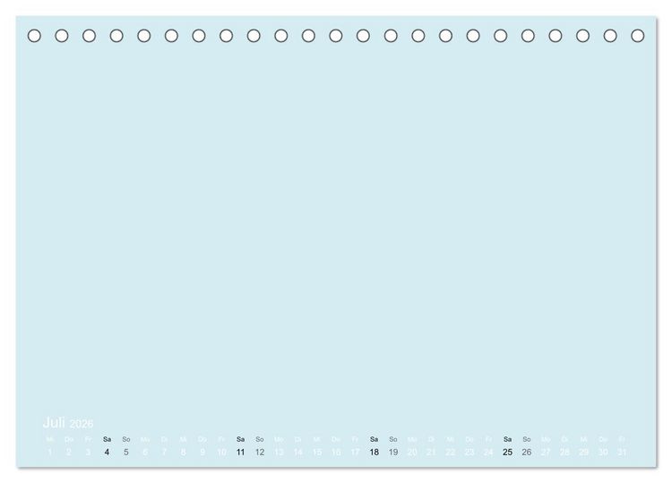 Produktbild: Bastelkalender - hell Blau (Tischkalender 2026 DIN A5 quer), CALVENDO Monatskalender