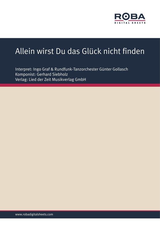 Produktbild: Allein wirst Du das Gl&uuml;ck nicht finden