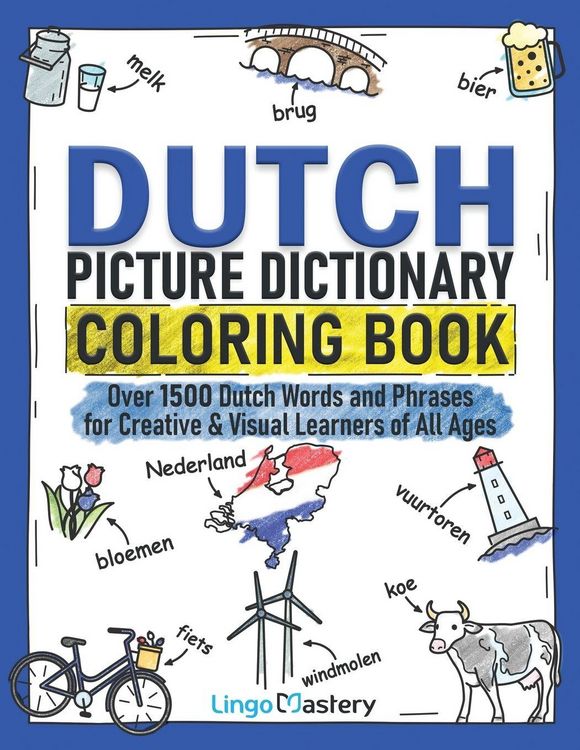 Produktbild: Dutch Picture Dictionary Coloring Book