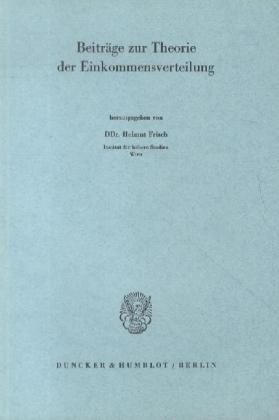 Produktbild: Beitr&auml;ge zur Theorie der Einkommensverteilung.