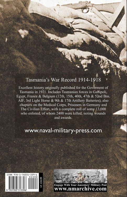 Produktbild: Tasmania's War Record 1914-1918