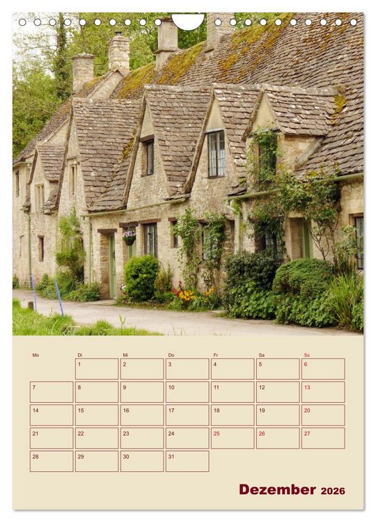 Produktbild: Die Cotswolds Englands gr&uuml;nes Herz (Wandkalender 2026 DIN A4 hoch), CALVENDO Monatskalender