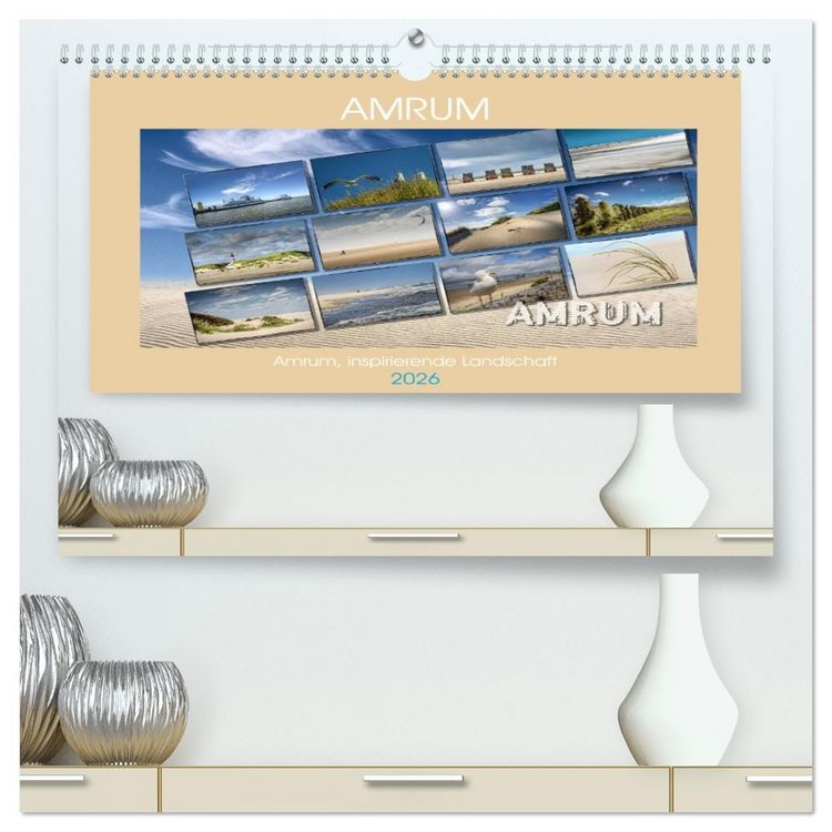 Produktbild: Amrum, inspirierende Landschaft (hochwertiger Premium Wandkalender 2026 DIN A2 quer), Kunstdruck in Hochglanz