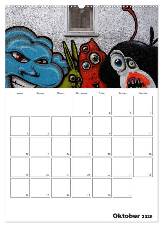 Produktbild: GRAFFITI 2026 / Planer (Wandkalender 2026 DIN A2 hoch), CALVENDO Monatskalender