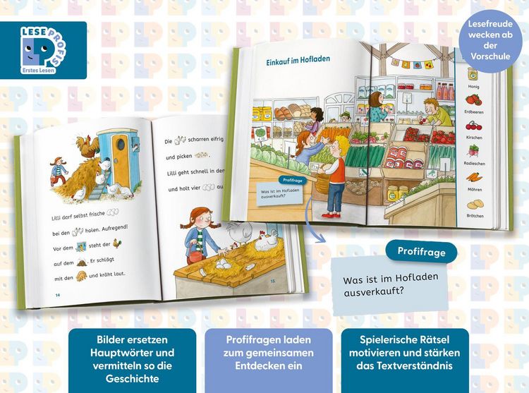 Produktbild: Leseprofis &ndash; Mit Bildern lesen lernen: Wirbel auf dem Bauernhof, Erstes Lesen