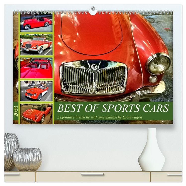 Produktbild: Best of Sports Cars - Legend&auml;re britische und amerikanische Sportwagen (hochwertiger Premium Wandkalender 2026 DIN A2 quer), Kunstdruck in Hochglanz