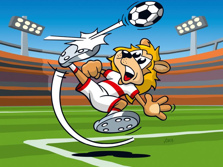 Produktbild: CALVENDO Puzzle Fussball L&ouml;we! | 1000 Teile Lege-Gr&ouml;&szlig;e 64x48cm Foto-Puzzle f&uuml;r gl&uuml;ckliche Stunden