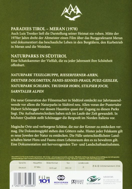 Produktbild: Naturparks in S&uuml;dtirol & Paradies Tirol Meran