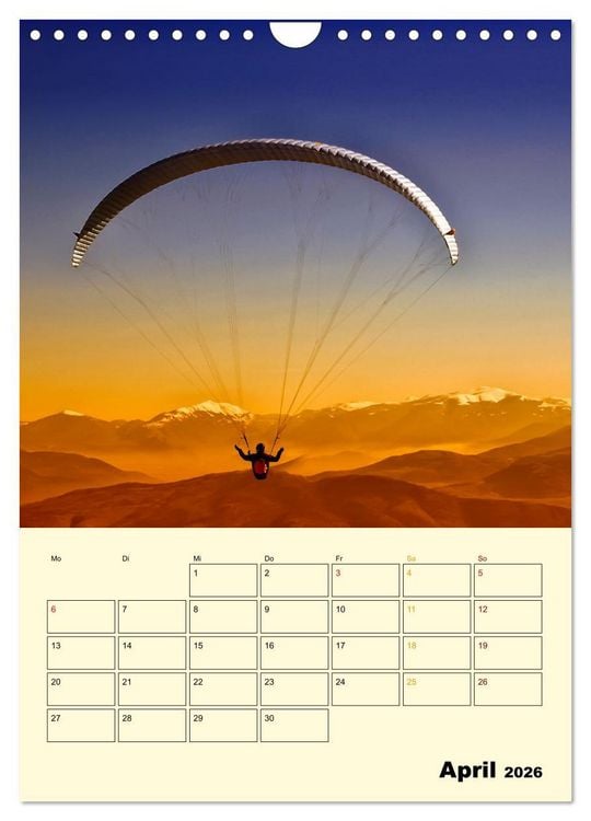 Produktbild: Paragliding - extrem aufregend (Wandkalender 2026 DIN A4 hoch), CALVENDO Monatskalender