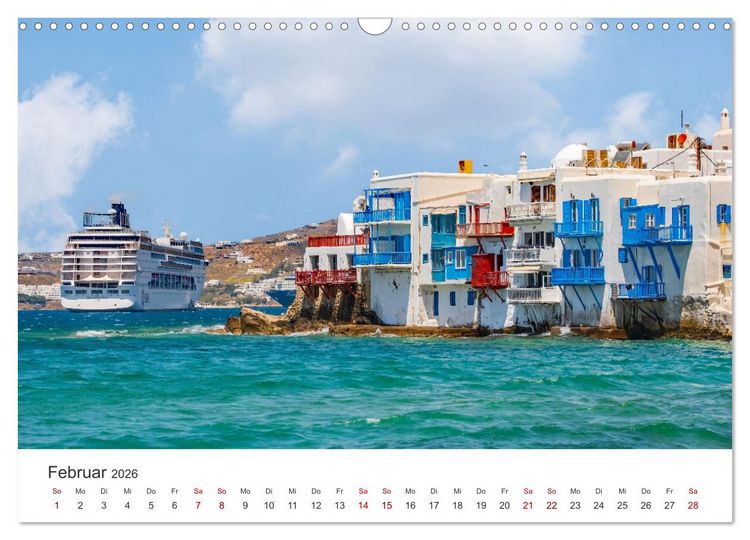Produktbild: Stadt Mykonos - Impressionen (Wandkalender 2026 DIN A3 quer), CALVENDO Monatskalender