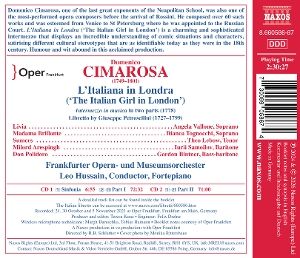 Produktbild: Cimarosa: Die Italienerin zu London
