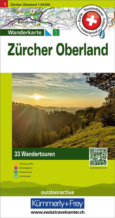 Bild vom Artikel Kümmerly+Frey Wandertourenkarte 1 Zürcher Oberland 1:50.000 vom Autor Hallwag Kümmerly+Frey AG