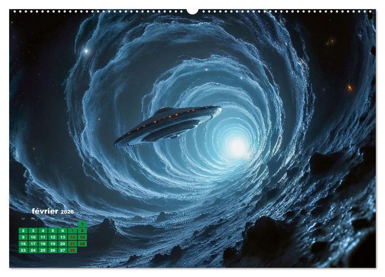 Produktbild: &Agrave; travers l'univers-L'incroyable voyage (Calendrier mural 2026 DIN A2 vertical), CALVENDO calendrier mensuel
