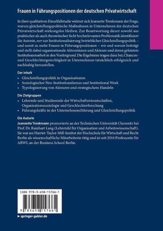 Produktbild: Frauen in F&uuml;hrungspositionen der deutschen Privatwirtschaft